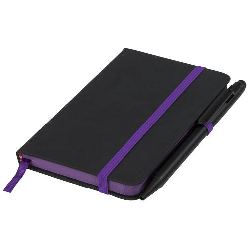 Carnet de notes S Noir Edge - Moderne et élégant avec bord coloré et stylo inclus_0