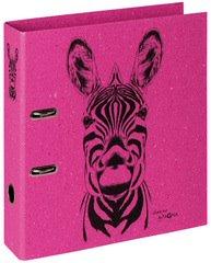 CLASSEUR À LEVIER À MOTIF 'ZÈBRE', A4, ROSE FUCHSIA - LOT DE 3