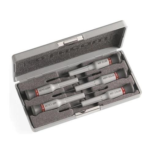 COFFRET DE 5 TOURNEVIS MICROTECH MIXTE FENTE/PHILLIPS - FACOM - AEF.J1