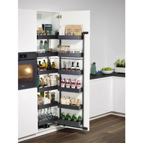 COLONNE COULISSANTE CUISINE - CADRE ET ÉTAGÈRES - ANTHRACITE - TANDEM 2 ARENA PURE KESSEBÖHMER