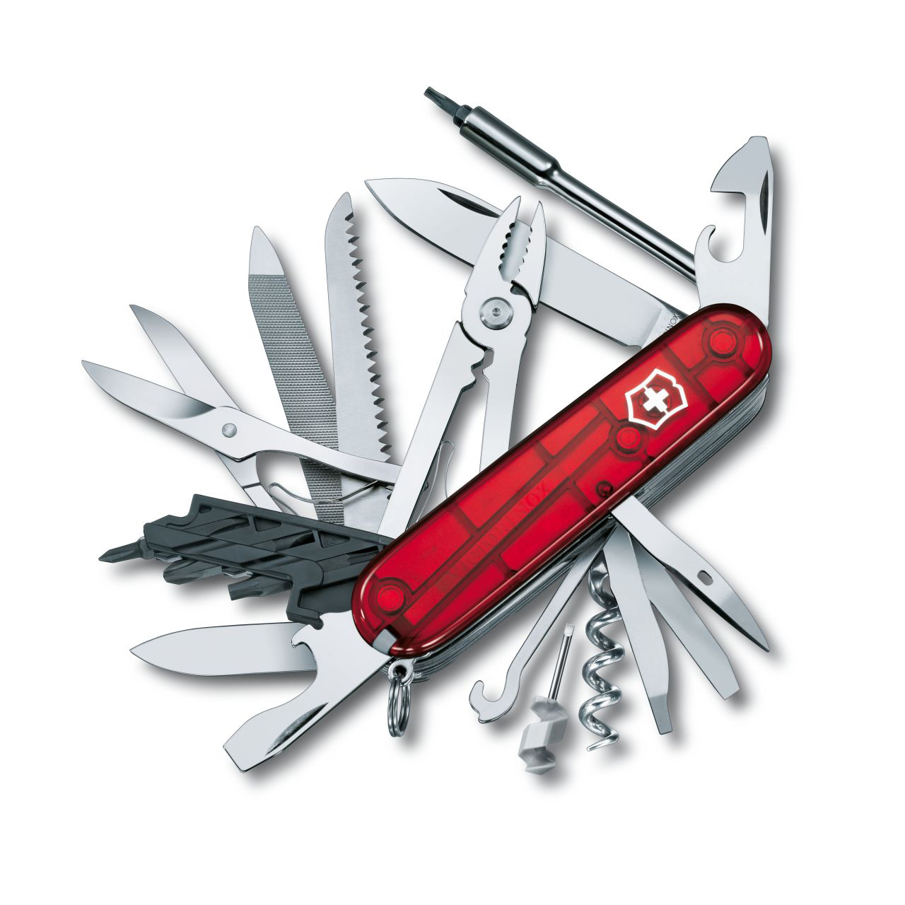 COUTEAU SUISSE CYBERTOOL LITE 39 FONCTIONS ROUGE TRANSLUCIDE - CYBERTOOL LITE - VICTORINOX