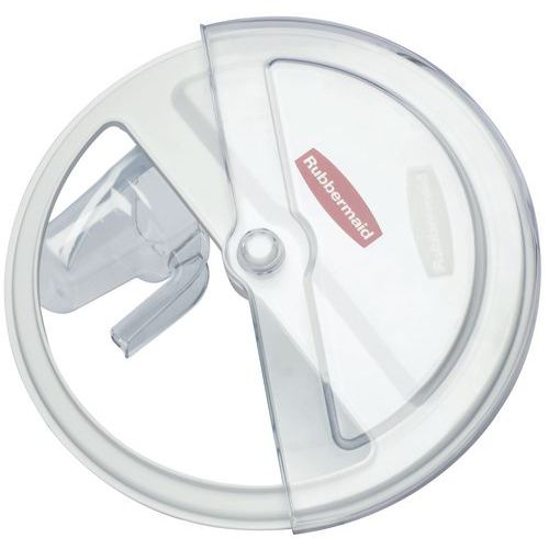 COUVERCLE COULISSANT BRUTE Ø43 BLANC TRANSPARENT - RUBBERMAID