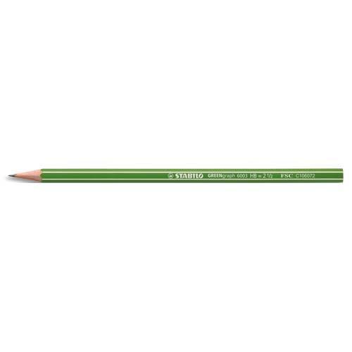 CRAYON GRAPHITE STABILO GREENGRAPH HB - LOT DE 12