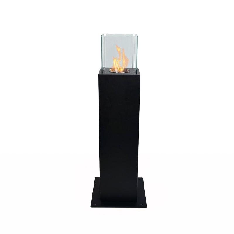 Divina Fire Cheminée au bioéthanol de jardin biocamino pour extérieur Capri 70 Noir - noir 8056157805922_0
