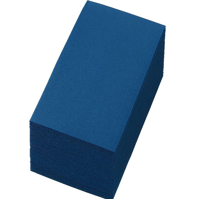 DUNI - Serviette airlaid Bio-Dunisoft 40x40cm pliage en 8 Bleu Foncé - 6x60 = 360 pièces - bleu Matériau naturel 212266_0