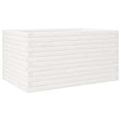 Helloshop26 - Jardinière bac lit surélevé plantes fleurs terrasse jardin 90 x 60 x 46 cm bois de pin massif blanc 02_0038021 - 3000217651573_0