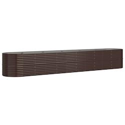 Helloshop26 - Jardinière bac lit surélevé plantes fleurs terrasse jardin de jardin acier enduit de poudre marron 02_0039548 - 3000218558703_0