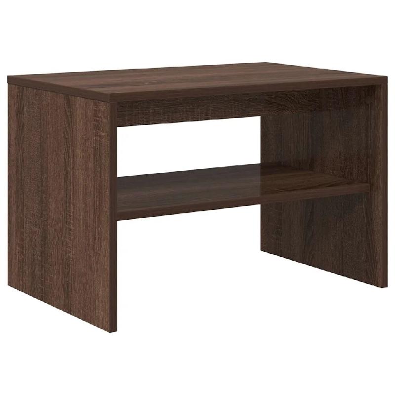 Helloshop26 - Meuble TV moderne double fonction table basse 60 x 40 x 40 cm en bois d'ingénierie marron 02_0051225 - marron Bois massif 3000236805841_0