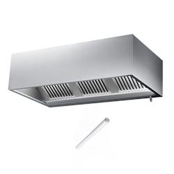 Hotte caisson sans moteur 1200x900x450 mm avec éclairage, filtre et robinet de vidange PREMIUM / GOLDINOX - 3701770823215_0