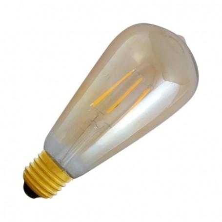 Ampoule LED fil COB globe ST64 E27 - 8W - 3000°K - Golden - Boîte_0