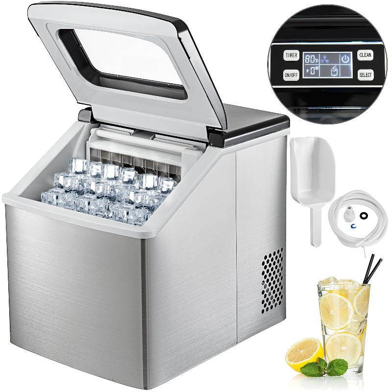 Machine à glaçon professionnelle en acier inox- automatique - rendement : 18 kg/24 h_0