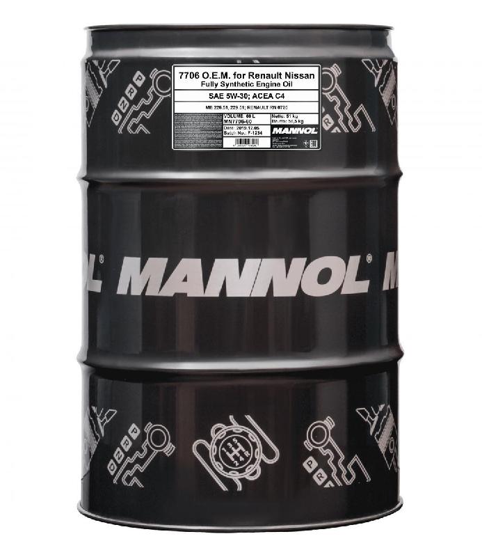 MANNOL - HUILE MOTEUR O.E.M - 5W30 - 60L - RENAULT/NISSAN - MN7706-60_0