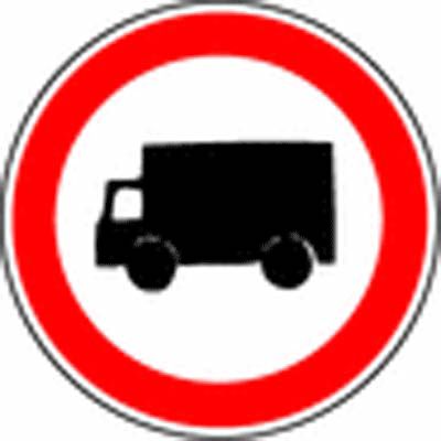Panneau de signalisation - interdit aux camions_0
