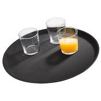 PLATEAU DE SERVICE GASTRO, DIAMÈTRE : 275 MM, NOIR - LOT DE 2