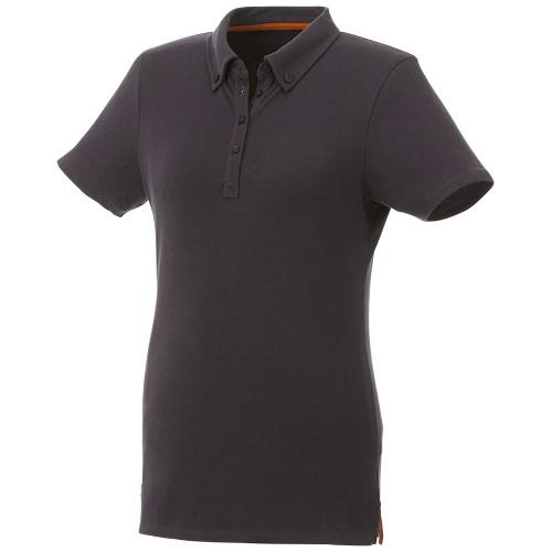 Polo boutonné manches courtes femme Atkinson 38105892 - Tissu extensible, col boutonné et fentes latérales_0
