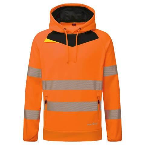 PORTWEST DX483 SWEAT À CAPUCHE DX4 HI-VIS ORANGE/NOIR - TAILLE XXL