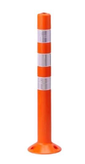 Poteau de signalisation - Ø 80 mm, Hauteur 820 mm, Semelle de fixation renforcée Ø 200 mm_0
