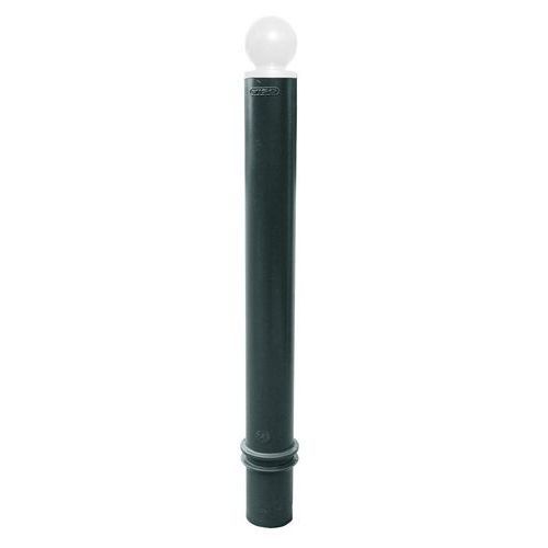 POTEAU MÉMOIRE DE FORME GRIS Ø100MM TÊTE BOULE BLANCHE - VISO