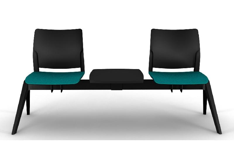 Poutre d'accueil mixte Adela - Sokoa - Gris clair, 2 places + 1 tablette_0