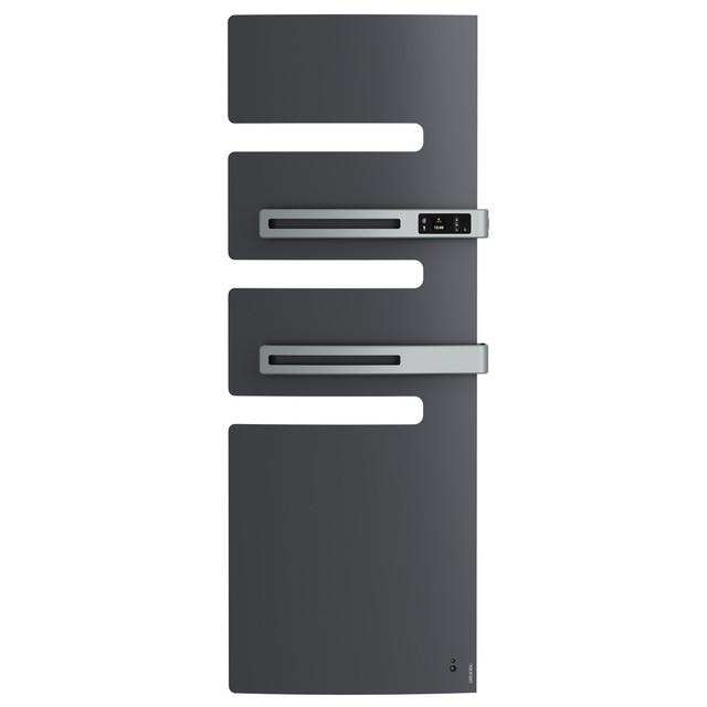 Radiateur sèche-serviettes connecté Serenis Premium mât droite 1750W Graphite - Atlantic - 850450_0