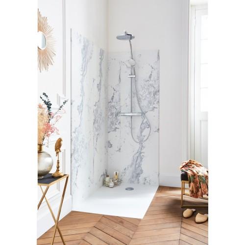 RECEVEUR DE DOUCHE EXTRA-PLAT 120X90CM - TEXTURÉ PIERRE BLANC MAT - IPSO JACOB DELAFON