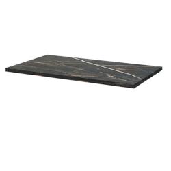 Restootab - Plateau 160x80 decor marbre samas - noir Bois manufacturé PL-16080M-MB.SAMA_0