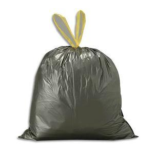 Boîte de 500 sacs poubelles noirs 50 litres avec liens coulissants 28 microns_0