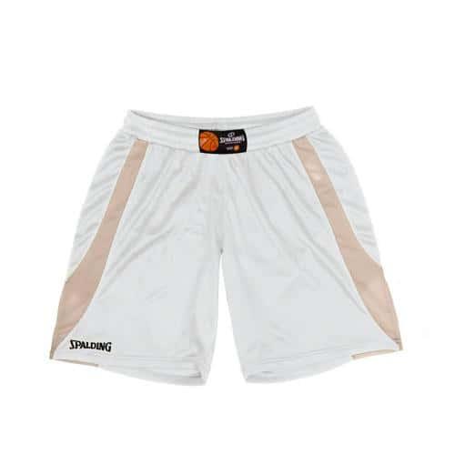 SHORT BASKET FEMME - SPALDING - JAM BLANC GRIS