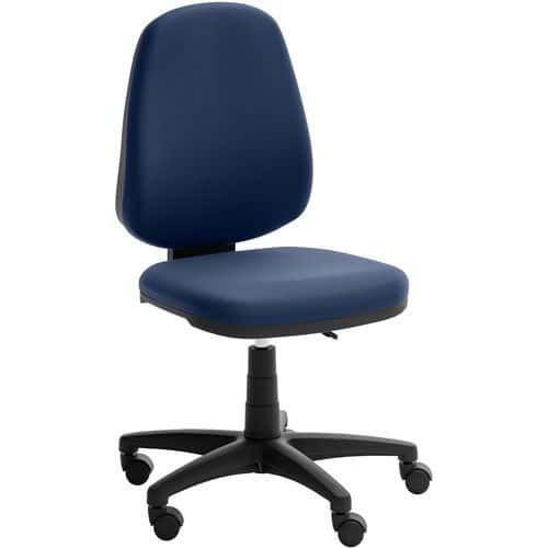SIÈGE DE BUREAU BAS OPEN - REVÊTEMENT TISSU - BLEU FONCÉ - QUADRIFOGLIO