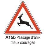 Signalisation de danger type A15b - Passage d'animaux sauvages - Format miniature à très grande_0