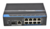 Switch industriel -40°/+75° - 8 ports PoE+ 250m - 1 port LAN Gb - 1 port SFP pour module fibre optique_0