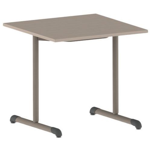 TABLE BANDANA 80X80 CM FIXE T6 STRAT CHÊNE HONGRIE NOISETTE - MOBIDECOR