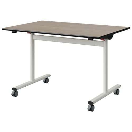 TABLE MALIBU RAB. 120X80 T6 DL ST CHÊNE 1146/NOIR BLC 9016 - MANUTAN EXPERT