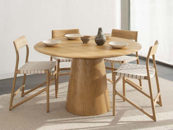 Table ronde entièrement en chêne massif Mushroom Gazzda_0