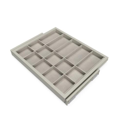 TIROIR ORGANISEUR AVEC COULISSES HACK - LARGEUR 600 MM - GRIS EMUCA
