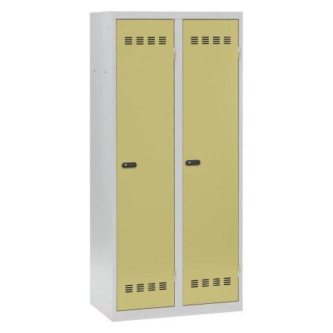 VESTIAIRE 2 COLONNES COLOR MONOBLOC INDUSTRIE SALISSANTE - A CODE - ANIS