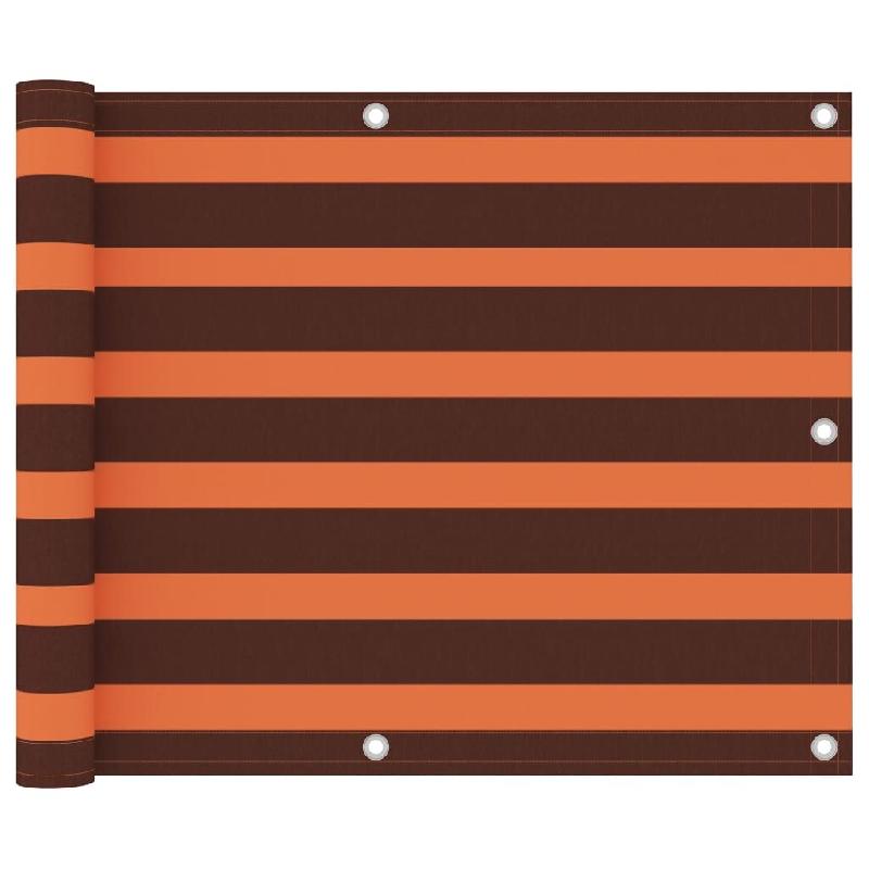 VidaXL Écran de balcon Orange et marron 75x600 cm Tissu Oxford Modèle Terrasse Urbano - marron 134927_0