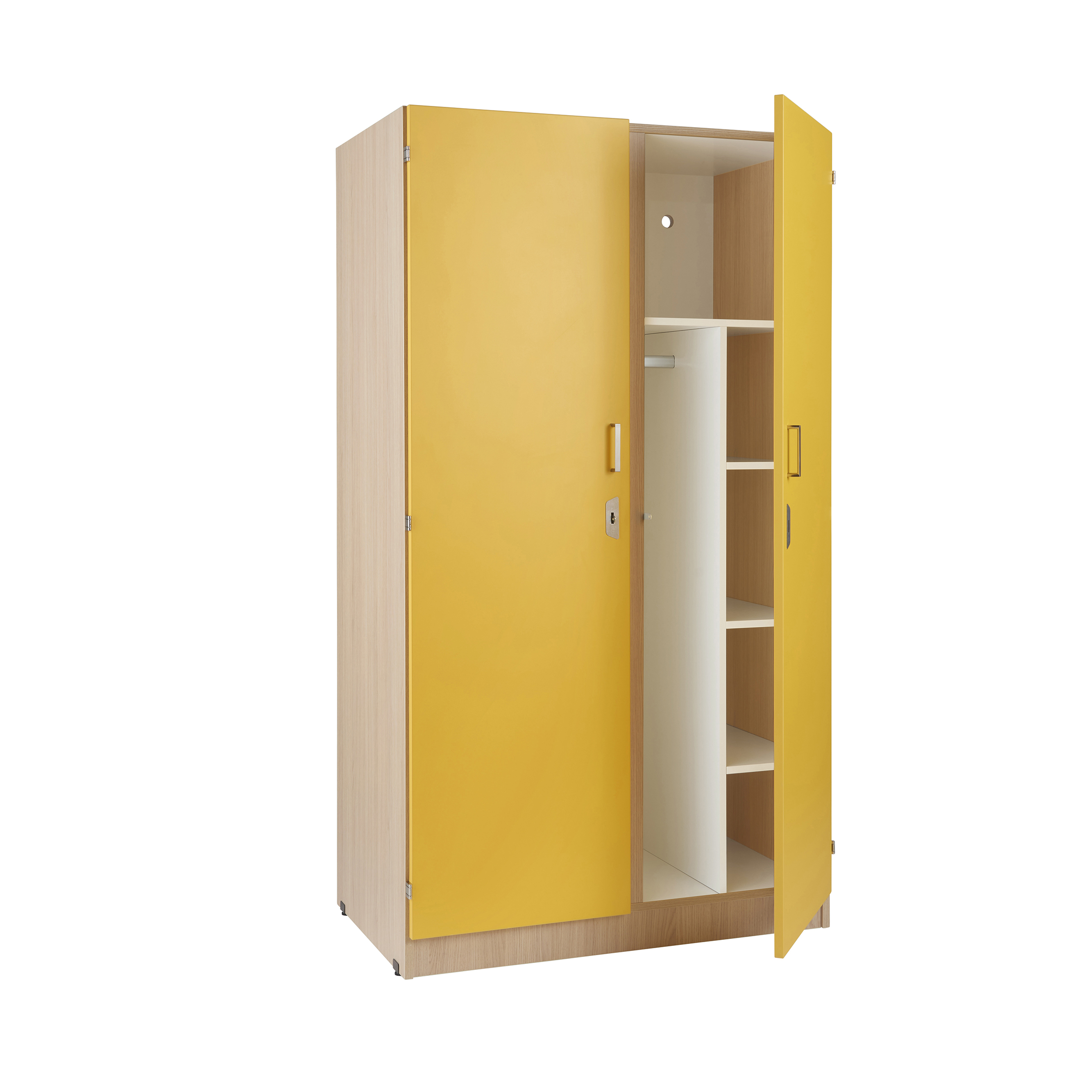 Armoire Liséos en bois - 1 ou 2 portes - rangement sécurisé et durable pour collectivités_0
