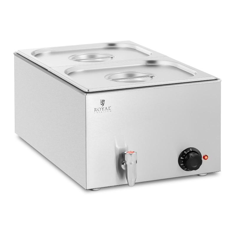 BAIN-MARIE CHAUFFE-PLAT BAIN-MARIE PROFESSIONNEL 600 WATTS 2 X GN 1/2 ROBINET DE VIDANGE 14_0004218_0