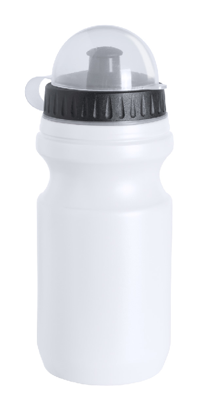 Bidon publicitaire 550 ml en plastique - Bouchon transparent - Couleur blanche_0