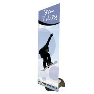 Totem Blizzard - Panneau d'affichage extérieur avec bâche premium anti-UV - Dimensions 200x85 cm_0