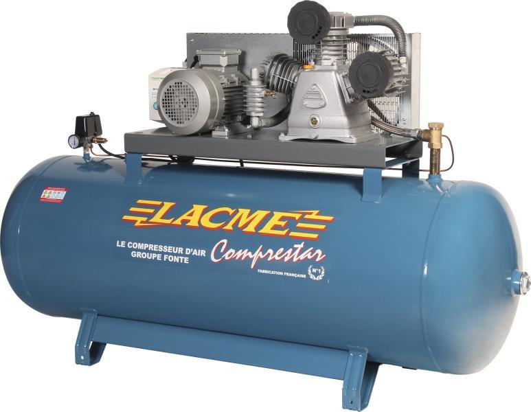 Compresseur 500 litres Lacmé - COMPRESTAR 5042B SP/ELV - 7.5 CV - 42 m³/h - 12 bars - 400V - Réf. 330463_0