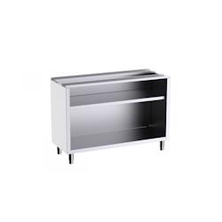 Distform Table Inox de Comptoir 1 Étagère sans Plan de Travail Gamme 600 Acier inoxydable 2000x600x600xmm - 641094286262_0