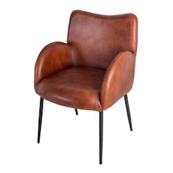 Antic Line Créations Fauteuil cuir - H88 X L59 X P60 - assise H49 - marron cuir CS1474_0
