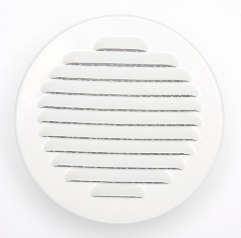 Grille d'aération aluminium laqué - diamètre 11 cm - usage intérieur et extérieur - anti-insectes_0