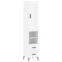 Helloshop26 - Buffet bahut commode armoire meuble de rangement organisateur cuisine salle de séjour salon haut 34,5 x 34 x 180 cm 02_0032305 - 300021_0