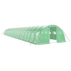 Helloshop26 - Serre tente abri plante fleur légumes avec cadre en acier 88 m² 22 x 4 x 2 m vert 02_0044640 - 3000220280005_0