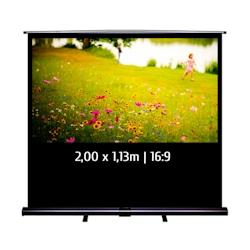 KIMEX Ecran de projection transportable Pull Up 2,00 x 1,13m - Format 16:9 - 3700685401785_0