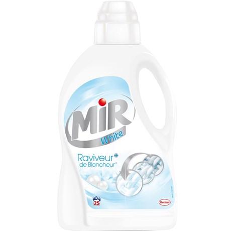 Mir lot 3 x 1,5L Lessives Liquides 1 x Mir White 1 Mir Couleurs et 1 Mir  Black