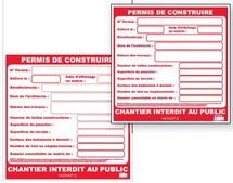 Panneau permis de construire - personnalisable - conforme au Code de l'Urbanisme - formats multiples_0